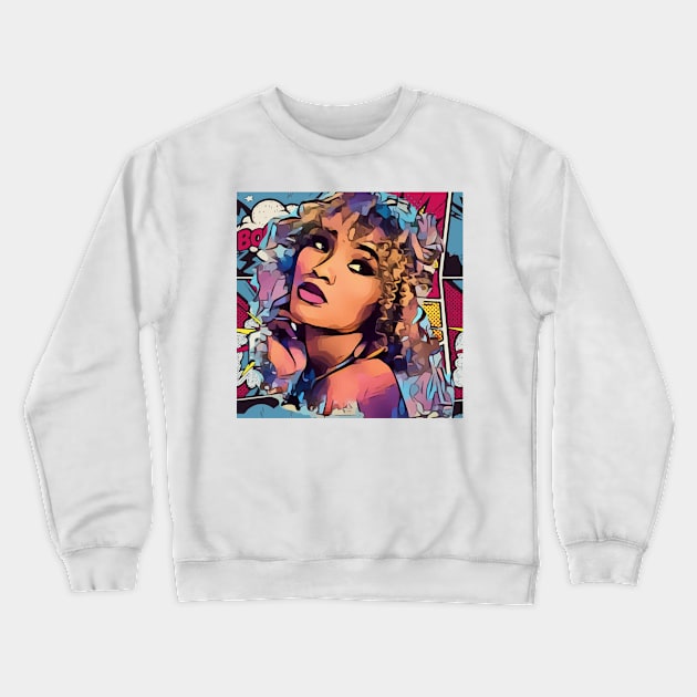 Popart Girl Crewneck Sweatshirt by ToughCookie98